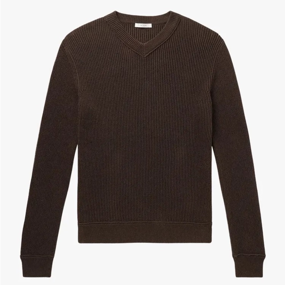 ‼️NEW‼️ The Row | Corbin Men’s Brown V-Neck Sweater